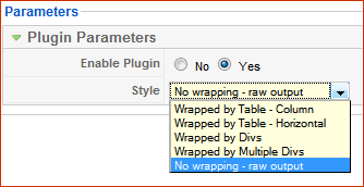 Change the Load Module Plugin Parameter