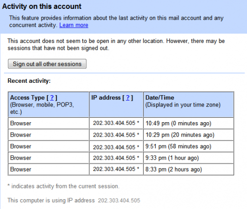 GMail Remote Log Off GMail Remote Log Off